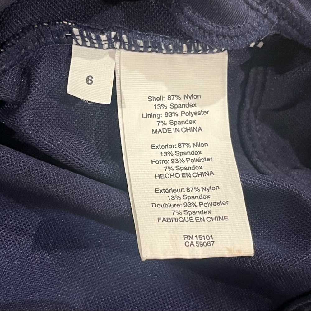 Women’s Bleu By Rod Beattie Navy Tropical Floral Lace Up Plunging Swimsuit — 6 - Picture 11 of 11